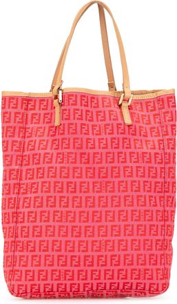 Fendi Womens Pre-owned Zucchino Canvas Tote - Light Pink Textile - One Size