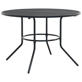 Berkfield Home Stackable Garden Chair Set 5 pcs Anthracite Powder-coated Steel in Black