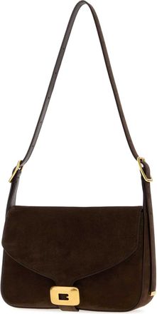 Balenciaga Womens Clicca Shoulder Bag Brown Calf