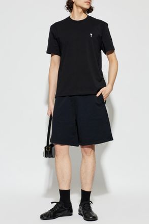 Ami T-shirt With Logo, Mens, Black