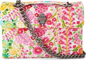 Kurt Geiger Floral Couture Kensington Floral Quilted Leather Crossbody Bag in Floral Multi at Nordstrom Rack