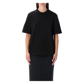 Moncler T-Shirts, female, Black, S, Ee72 by Edward Enninful Cotton T-Shirt