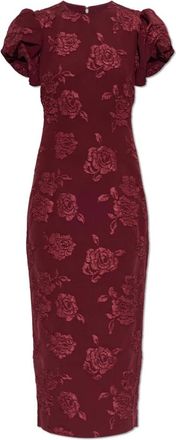 Rotate Abito Midi in Jacquard - - Dresses - Donna - Rosso - M
