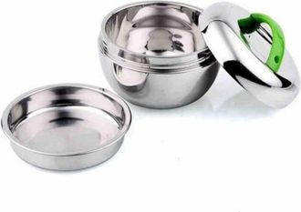 Trade Shop Trade Shop - Portavivande Ermetico 1000ml Contenitore Inox Abs Contenitore Porta Pranzo