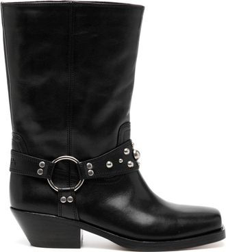 Isabel Marant 45mm Antya boots - women - Calf Leather/Leather/Leather - 38 - Black