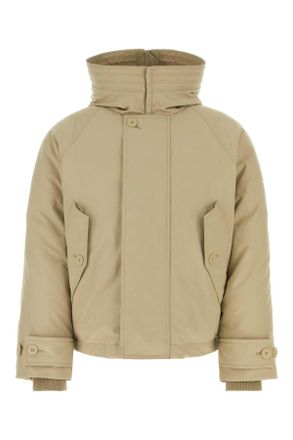 Ferragamo Mens Beige Blend Padded Jacket - Tan - Size EU 48 (Mens)