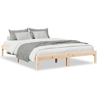Berkfield Home Extra Long Bed Frame without Mattress 160x210 cm Solid Wood Pine in Brown