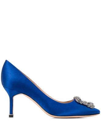Manolo Blahnik Hangisi pumps met gesp - Blauw