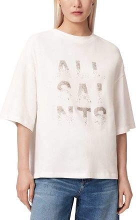 AllSaints Stacks Amelie T-Shirt in Optic White at Nordstrom, Size X-Small