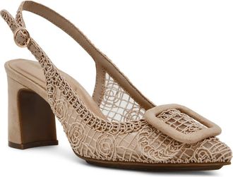 Anne Klein Belinda Lace Embroidered Slingback Pump in Sand at Nordstrom Rack, Size 5.5