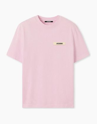 Jacquemus Mens Mens Pink Jacquemus Le T-Shirt Gros Grain T-Shirt - Size: 42