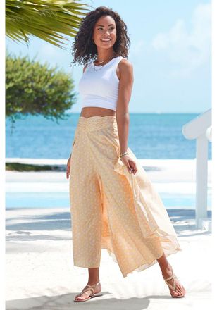 Lascana Womens Printed Flowy Culottes