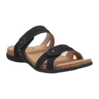 Taos Womens Bandalero Strappy Sandals In Black Nubuck