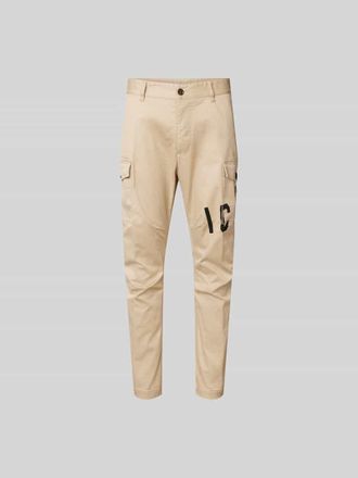 Dsquared2 Cargohose mit Label-Print in Beige, Gr&ouml;&szlig;e 46
