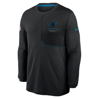 Nike Carolina Panthers Sideline Coach Nike Mens Dri-FIT NFL Long-Sleeve Top in Black | 03B1092N9D-B8B