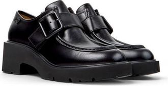 Camper Milah Monk Strap Loafer in Black at Nordstrom, Size 37