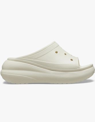 Crocs Womens Crocs 208731-2Y2 CRUSH SLIDE BONE Womens Clogs Bone - Cream - Size: 7