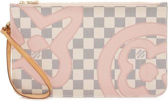 Louis Vuitton Blue Damier Azur Tahitienne Limited Edition Neverfull Mm Pochette (Authentic Pre-Loved)