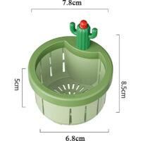 OEM Juego De 2 Coladores De Desag&uuml;e Para Fregadero Con Forma De Cactus - Cesta De Desag&uuml;e Autom&aacute;tica - Multifuncional - Para Uso Dom&eacute;stico - Crezuo