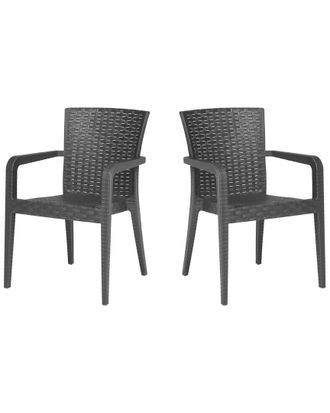 Panama Jack Alberta Set Of 2 Stackable Armchairs