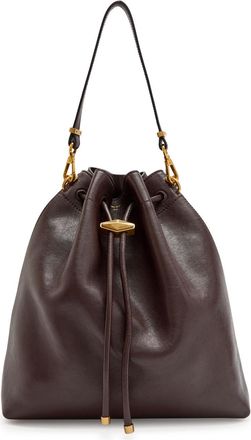 Jimmy Choo London Drawstring Leather Shoulder bag - Brown - One Size