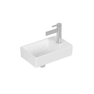 Villeroy & Boch Avento fontein 1 kraangat rechts zonder overloop 36x22cm - Ceramic+ stone white