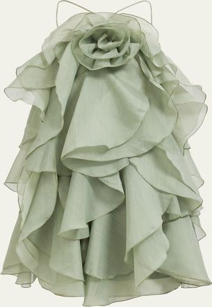 Aje Pandorea Layered Organza Mini Dress