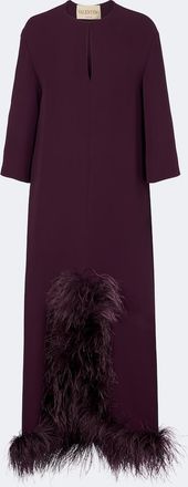 Valentino Cady Couture feather-trimmed gown