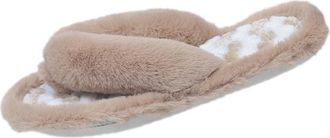 Generic Womens Flip Flops Slippers Ladies Fluffy Faux Fur Warm Shoes Memory Foam Comfy Open Toe Slippers with Non-Slip Outsole