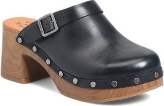 Kork-ease Tess Studded Clog in Black Leather at Nordstrom, Size 11