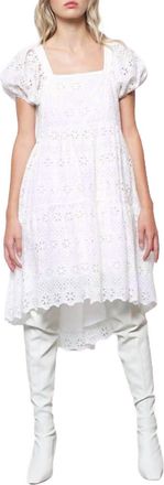 Amylynn Coco Cutout Broderie Anglaise Mini Dress In White