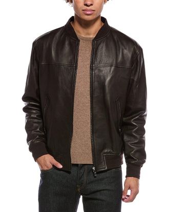 Isaia Leather Jacket