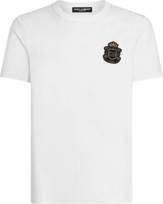 Dolce & Gabbana T-Shirt In Cotone Con Stemma Logo-Uomo
