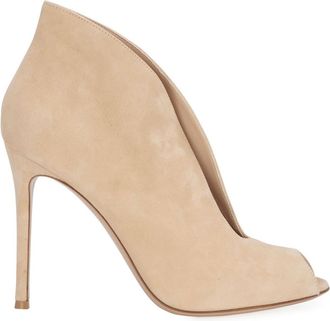Gianvito Rossi Beige Suede Vamp Heels Size 38