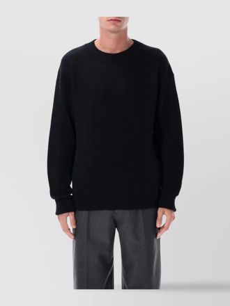 Christophe Lemaire wool ribbed boxy crew neck sweater
