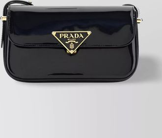 Prada triangle leather shoulder bag