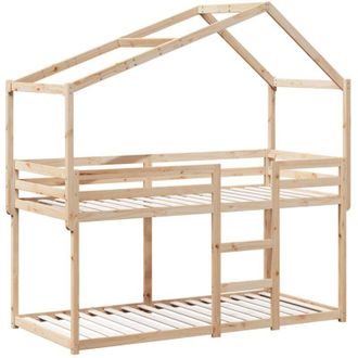 vidaXL Bunk Bed without Mattress 90x200 cm Solid Wood Pine Vidaxl