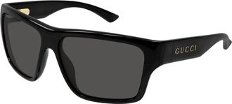 Gucci Zonnebril met geometrisch montuur - Heren - Zonnebrillen - Zwart - 59 MM - Accessoires