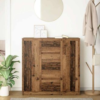 Berkfield Home Sideboard with Drawers Old Wood 100.5x35x98.5 cm Engineered Wood in Brown