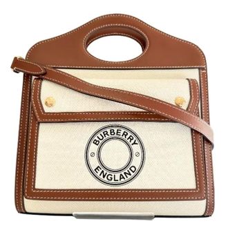 Burberry Pre-owned Mini Bags, female, Brown, Size: ONE SIZE Pre-owned Canvas Mini Bag