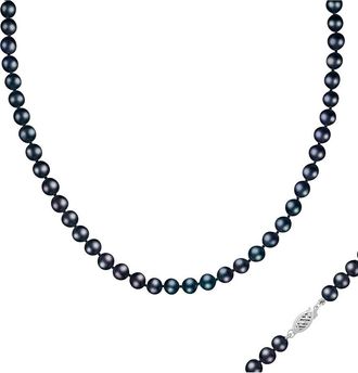 Splendid Pearls Silver 6mm Pearl Necklace