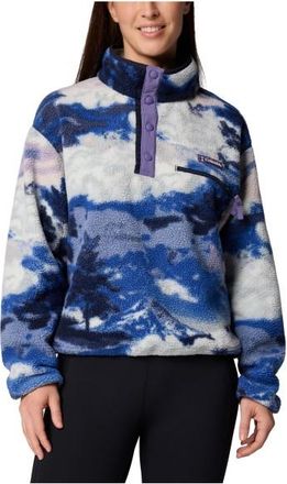 Columbia Helvetia II Printed Cropped Half Snap Fleecepullover f&uuml;r Damen | blau