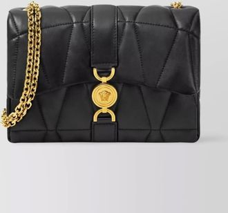 Versace quilted lambskin shoulder bag with chain strap