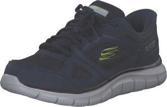 Skechers Mens Track EZRAL Sneaker, Navy/Lime, 8.5 UK