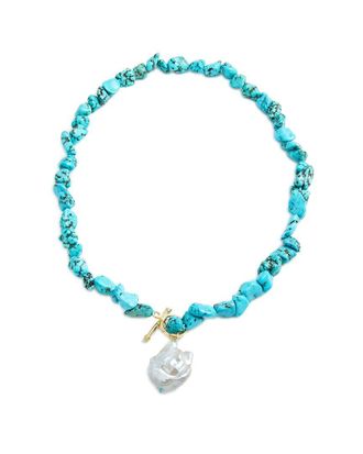 Savvy Cie Jewels 18K Plated 7-13Mm Pearl Toggle Necklace