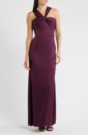 Dress The Population Rosalia Sleeveless Satin Gown in Dark Cherry at Nordstrom Rack, Size Xx-Large