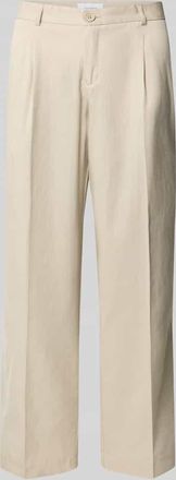 Les Deux Stoffhose mit Bundfalten Modell Randall in Sand, Gr&ouml;&szlig;e 33