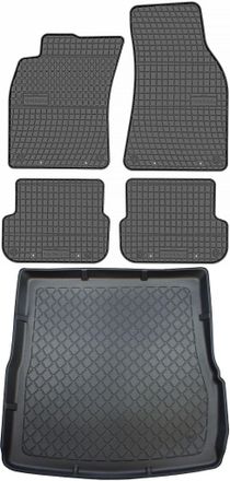 OEM Juego De Alfombrillas De Goma Para Coche Y Maletero Para Audi A6 C6 Kombi (de Junio De 2006 A 2011)