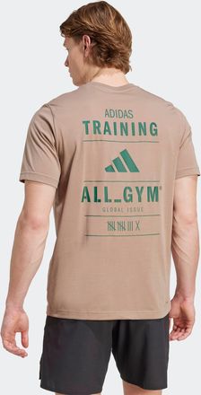 adidas T-Shirt ADIDAS PERFORMANCE CLIMACOOL CATEGORY TRAINING GRAPHIC, Herren, Gr. XXL, braun (chalky braun), Obermaterial: 65% Polyester, 35% Baumwolle, Shi