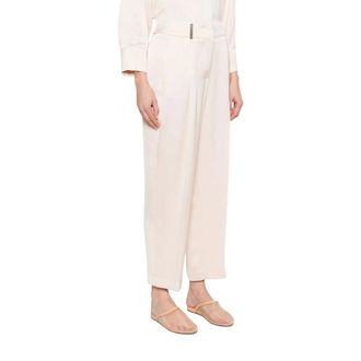 PESERICO Peserico, Wide Trousers, female, Pink, Size: M Wide Trousers